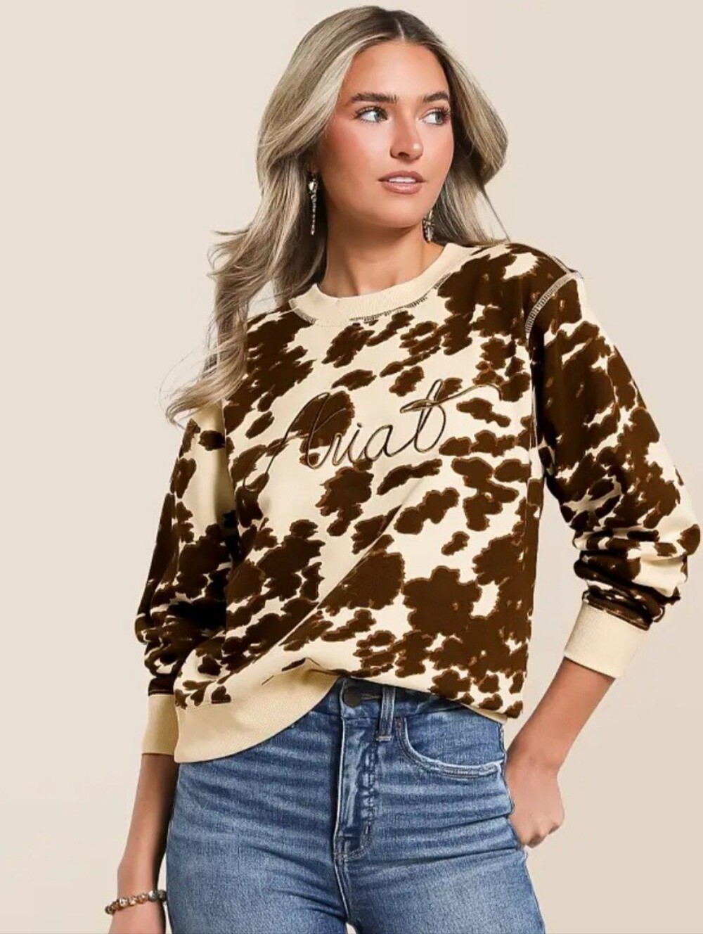 Ariat Brand New Cowhide Sweatshirt